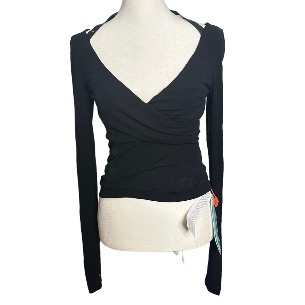 Off-White Seasonal Fluid Jersey Twisted Long Sleeve Top 2013 NEW
